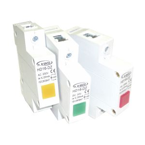 מנורת סימון לד לפס דין 24V AC/DC ירוק