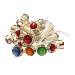 מנורת סימון קוטר 11 ממ ירוק 12V + חוט סיליקון