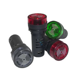 מנורת זמזם קוטר 22ממ 230V AC אדום