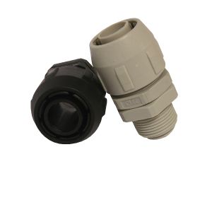 מחבר ישר לצינור שרשורי PG-11 מונע סלסול, שחור