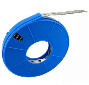 סרט לוק בנד מתכת 12x0.8 מחורר 10 מטר, דגם LSB1208