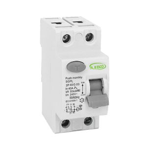 ממסר פחת 2P 40A-30mA, דגם SGPL