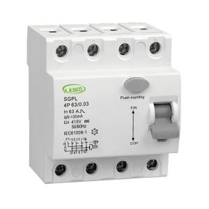 ממסר פחת 4P 63A-30mA, דגם SGPL