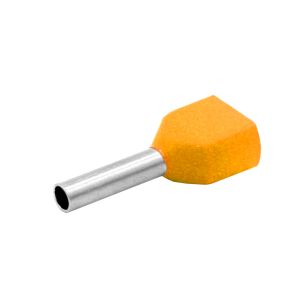 סופיות מבודדות לחוט כפול 12-4 ממ (כתום) (100 יח')