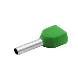 סופיות מבודדות לחוט כפול 14-6 (ירוק) (100 יח')