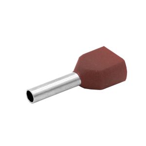 סופיות מבודדות לחוט כפול 14-10 ממ (חום) (100 יח')