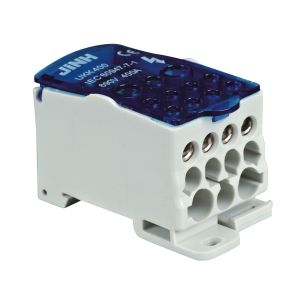 מהדק הסתעפות לפס 335A, כניסה 95-185 מ"מ, יציאה 6-35 מ"מ 2X, יציאה 2.5-16 מ"מ 5X, יציאה 2.5-10 מ"מ 4X