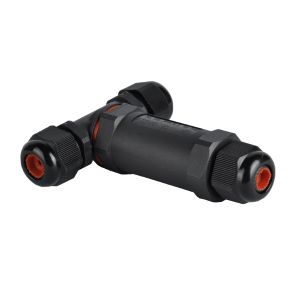 מחבר סטוקי מוגן מים IP68 + מהדק 5P שלוש כניסות T לחוט 0.5-4ממ, דגם S5P3T