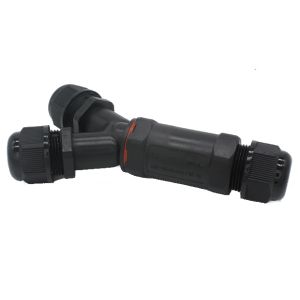 מחבר סטוקי מוגן מים IP68 + מהדק 3P שלוש כניסות Y לחוט 0.5-4ממ, דגם S3P3Y