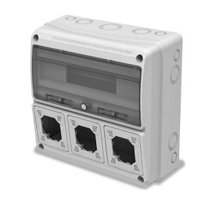 קופסאת שירות 16 מקום שקעים מובנים, מוגן UV, מוגן מים IP65 + מקום ל-3 אביזרים, דגם 3975