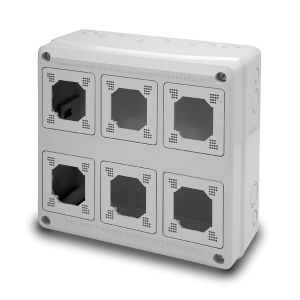 קופסאת 6 אביזרים, מוגן UV, מוגן מים IP65, דגם 3966