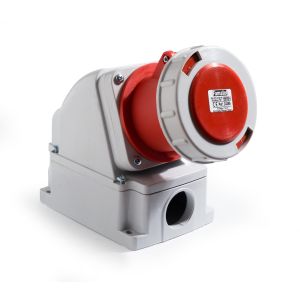 שקע קיר זוויתי 400V 50/60Hz 6h, דגם 24395 IP67 5X63A