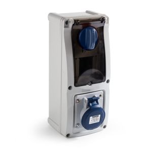 אינטרלוק + מקום למפסק זרם 400V 50/60Hz 6h, דגם 26314 IP44 5X32A