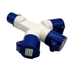 מפצל 230V 50/60Hz 6h תקע 3X16A ל-שלוש שקעים 3X16A, דגם 1013 IP44