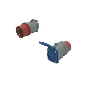 מעביר תקע תעשייתי 5x16 לשקע ישראלי 250V 16A IP20, דגם G02Y