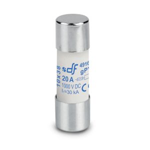 נתיך צילנדר (1A 1000V DC Photovoltaic gPV 10X38 (DF, דגם 491601