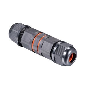 מחבר סטוקי מוגן מים IP68 + מהדק מובנה 3P שתי כניסות לחוט 0.5-2.5ממ, דגם B3P
