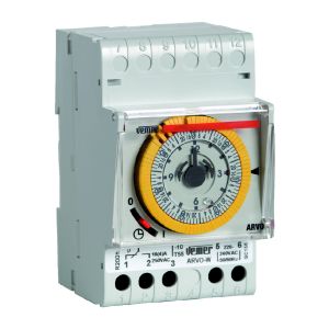 שעון שבועי + מפסק 1-0-2 + מחוגים' מגע מחליף' 3 מודול, דגם  ARVO-W VP883300