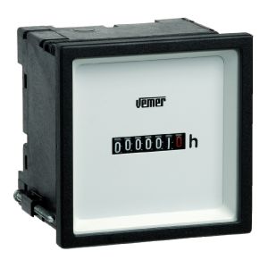 מונה שעות עבודה 10-80V DC + איפוס, תצוגה סיפרתית 55X55 , דגם HMS-1080 VP760300