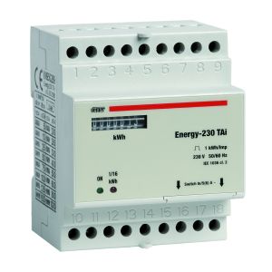 מונה אנרגיה חד פאזי דרך משנז 4 מודול, 5A תצוגה סיפרתית Energy 230 Tai , דגם VN950289