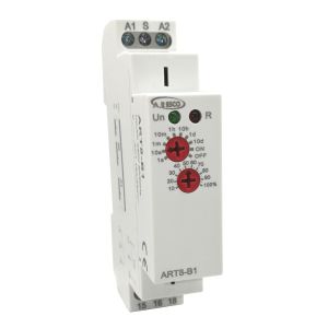 טיימר ממסר השהיה בניתוק 1CO כיוון זמן 0.1s-10d, דגם ART8-B1 230V AC  Off Delay