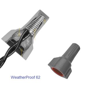 מחבר סיליקון אמריקאי מוגן מים IP55 WeatherProof-62 לחיבור 5 חוטים 2.5ממר/6חוטים 1.5ממר,20יח'בליסטר