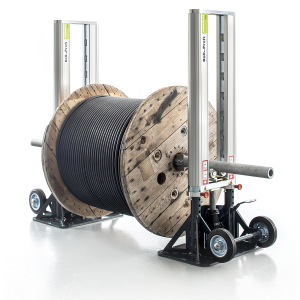 מתקן פריסת כבל ג'ק JUMBOLIFT עד 6000ק,מתאים לתופים 2200 ממ +מוט אמצע 1850ממ +זוג קונוס לקיבוע A90121