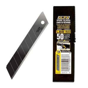להבים לסכין יפני OLFA, שחור 50 יח', דגם LBB50