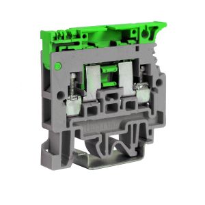 מהדק בתי נתיך+LED 12V/24V/48V לנתיך 5x20mm לחוט 0.2-6, דגם SFR.4/C12/24/48GR אפור