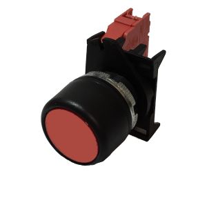 ראש לחצן קוטר 22 רגעי אדום + מגע סגור NC, דגם PPRN1 +  PL004001