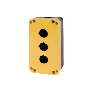 קופסא ל-3 מקום צהוב/שחור לקוטר 22, מוגן מים, דגם PQ03K