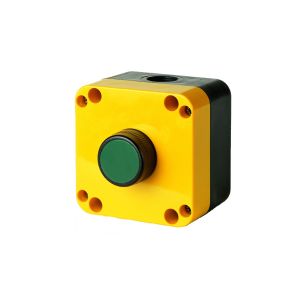 לחצן ירוק רגעי בקופסא +מגע NO, י.GIOVENZANA