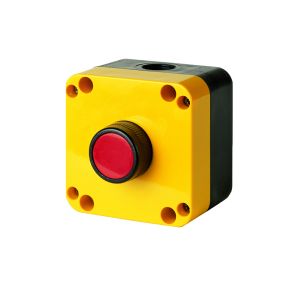 לחצן אדום רגעי בקופסא + מגע NC, י. GIOVENZANA