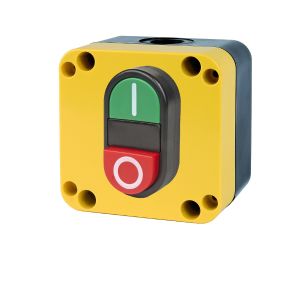 לחצן כפול סטופ סטארט בקופסא + מגע NO/NC, י. GIOVENZANA