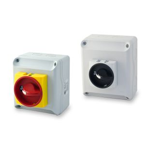 מנתק בקופסא (פקט) 4X80A 0-1 + סידור נעילה צהוב/שחור IP65, דגם SB0804B140AL6 00
