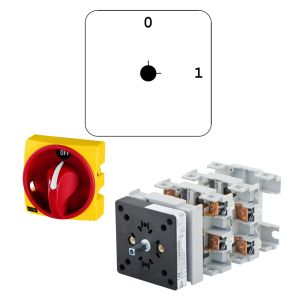 מפסק 3X16A  0-1 להתקנת בסיס, דגם CQ01200G3BL6