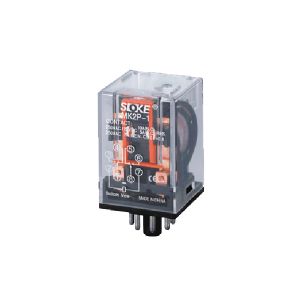 ממסר 8 פין עגול + לד + דיגלון 12V DC 2CO